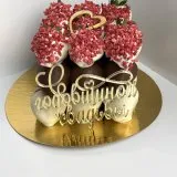 Трёхъярусный торт из клубники в бельгийском шоколаде 27 ягод — MaryBerry