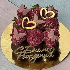 Торт из клубники в бельгийском шоколаде «Signature duo» — фрукты в шоколаде