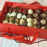 Подарочный набор из фруктов в шоколаде «Подарочный набор из фруктов в шоколаде "Рубиновая коллекция"» — MaryBerry
