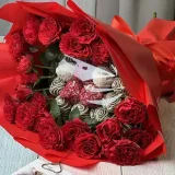 Букет с клубникой в шоколаде «Букет из клубники в шоколаде "Алый поцелуй"» — MaryBerry