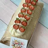 Меренговый рулет с клубникой и персиком — MaryBerry