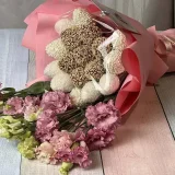 Букет с клубникой в шоколаде «Букет из клубники в шоколаде "Розовая нежность"» — MaryBerry