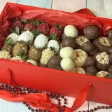 Подарочный набор из фруктов в шоколаде «Подарочный набор из фруктов в шоколаде "Рубиновая коллекция"» — MaryBerry
